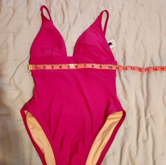 J. Crew Deep V-Neck French One-Piece Mauve Pink sz 0 Preppy - Picture 12 of 15